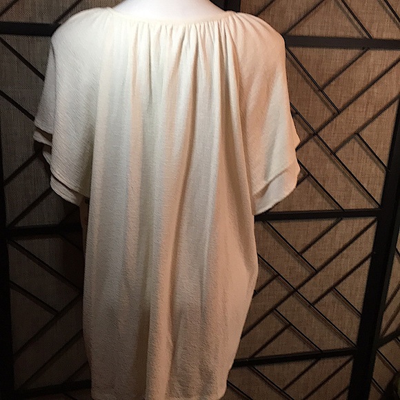 NEW TERRA SKY SIZE 2X CREAM COTTON DRESS SHIRT - Picture 4 of 7